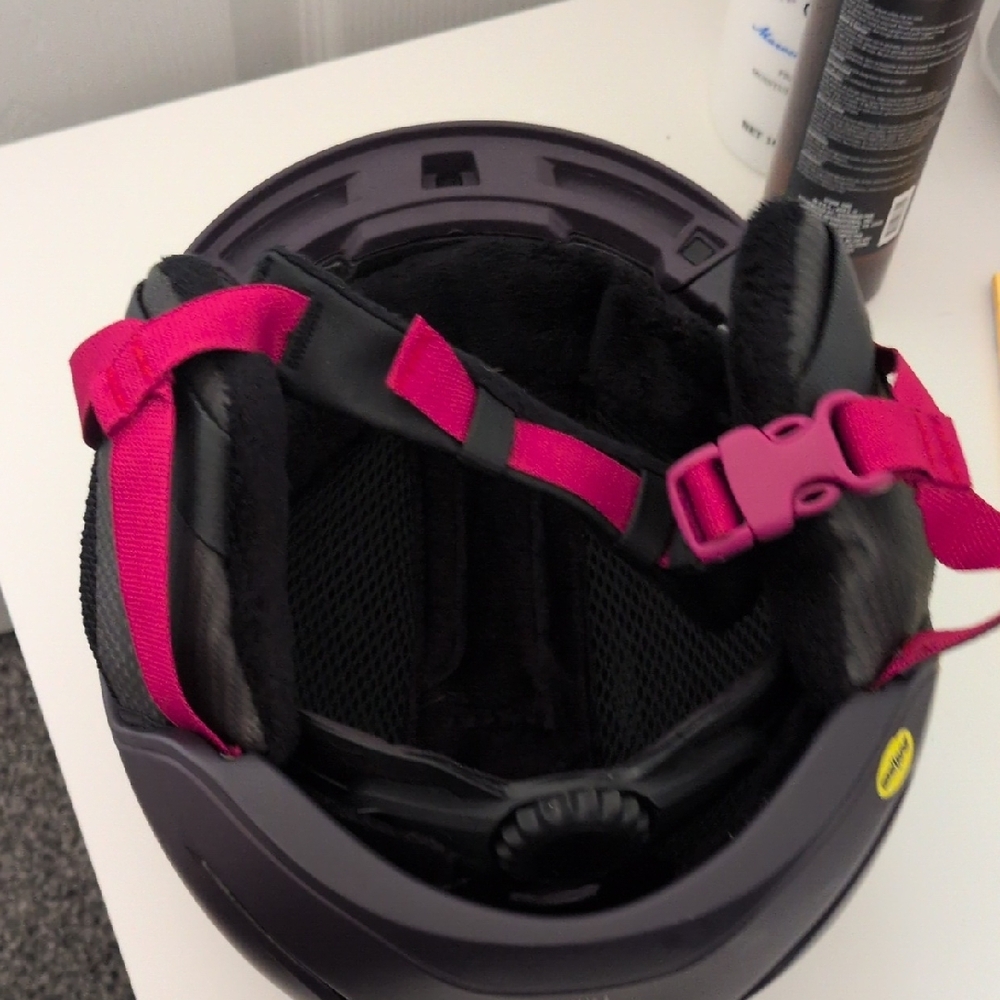 Giro Matte Charcoal Helmet with Pink Accents - Picture 3 of 7